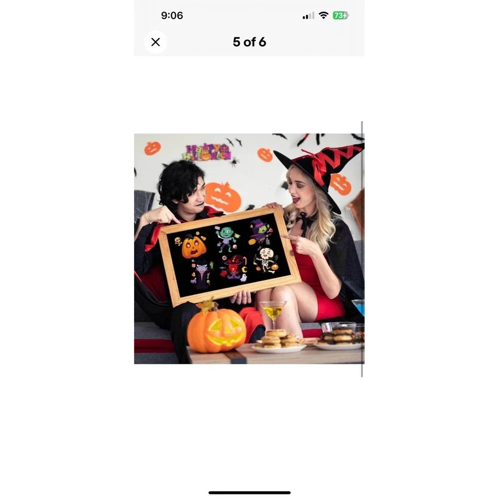 Halloween Stickers for Kids Party Favors, DIY Crafts 16 Sheets 8 Designs!